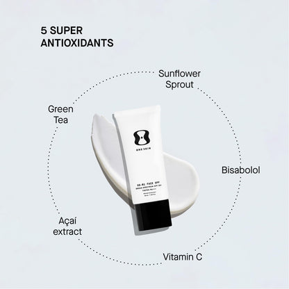 OneSkin FACE SPF OS-01 Peptide Broad Spectrum SPF 30+ Mineral Sunscreen- Scientifically Proven to Protect Skin from UV Aging, Includes Potent Antioxidants