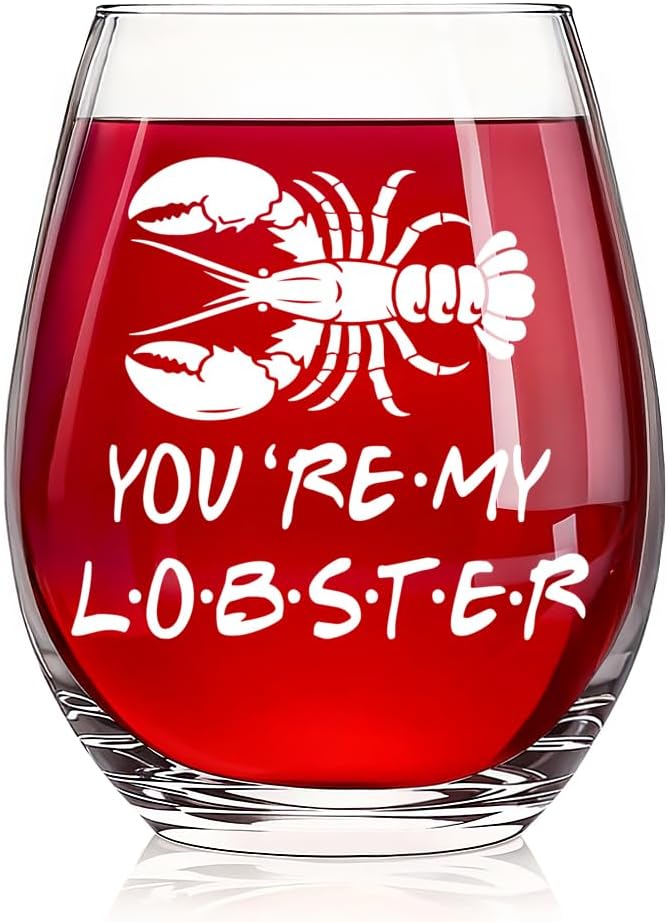 You're My Lobster Wine Glass