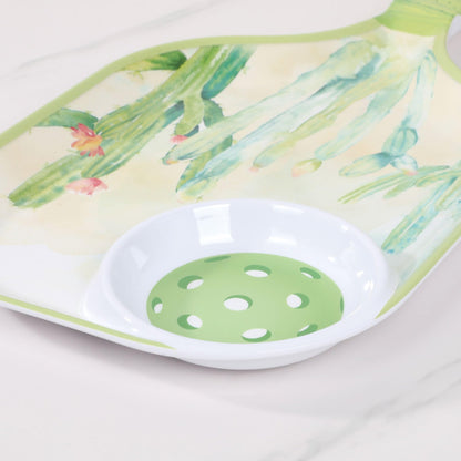 UPware Lovely Lemon Melamine Chip and Dip Snack Tray