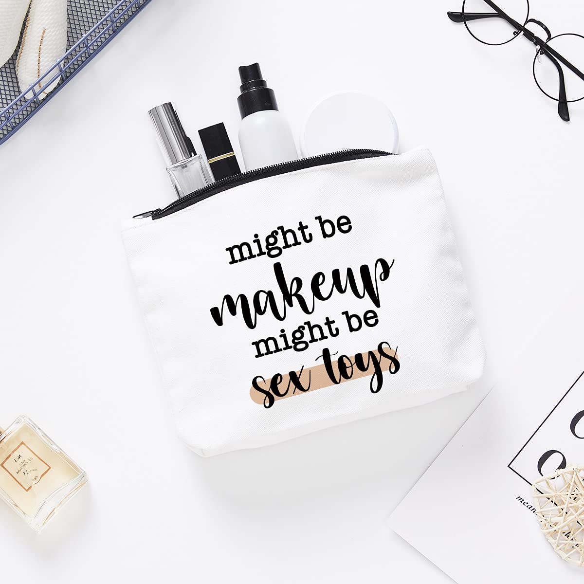Funny gift Friend makeup bag, Best friend Cosmetic Bag, Friends Theme Natural Reusable Eco-Friendly Makeup Bag Gifts, for Women Men Best Friends Birthday Christmas Gift