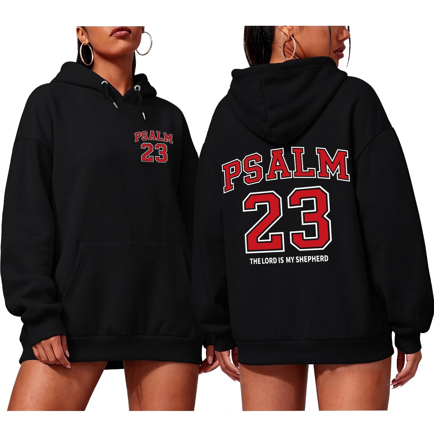 Christian Hoodies for Women Psalm 23 Sweatshirt
