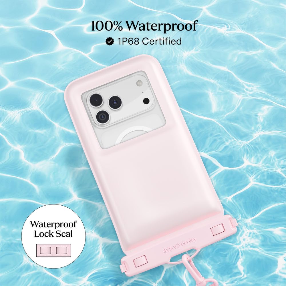VELVET CAVIAR Waterproof Phone Pouch with Lanyard