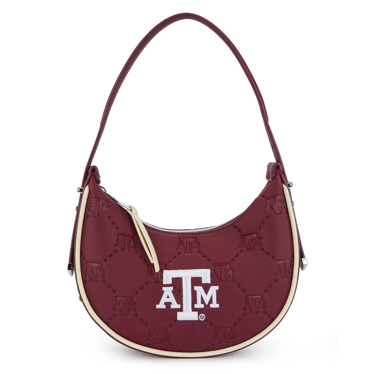 NCAA Crescent Shoulder Bag for Women, Half Moon Clutch Purses for Birthday/Graduation Gifts