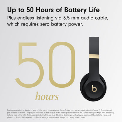 Beats Solo 4 - Wireless On-Ear Bluetooth Headphones, Up to 50-Hour Battery Life, Ultra-Lightweight Comfort, Powerful and Balanced Sound, Apple & Android Compatible - Amazon Exclusive Metallic Pink