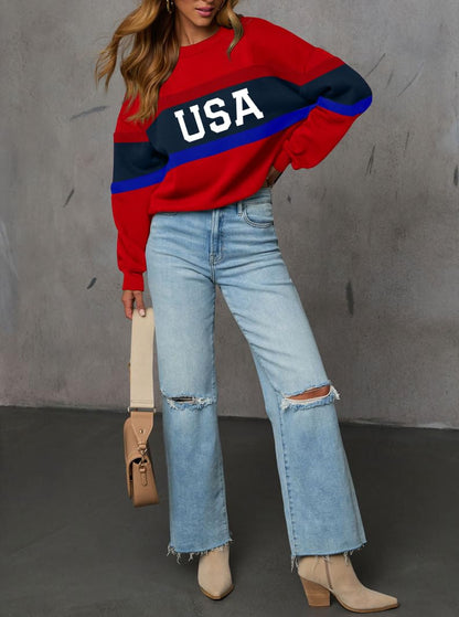 LEEDYA Women USA Sweatshirt