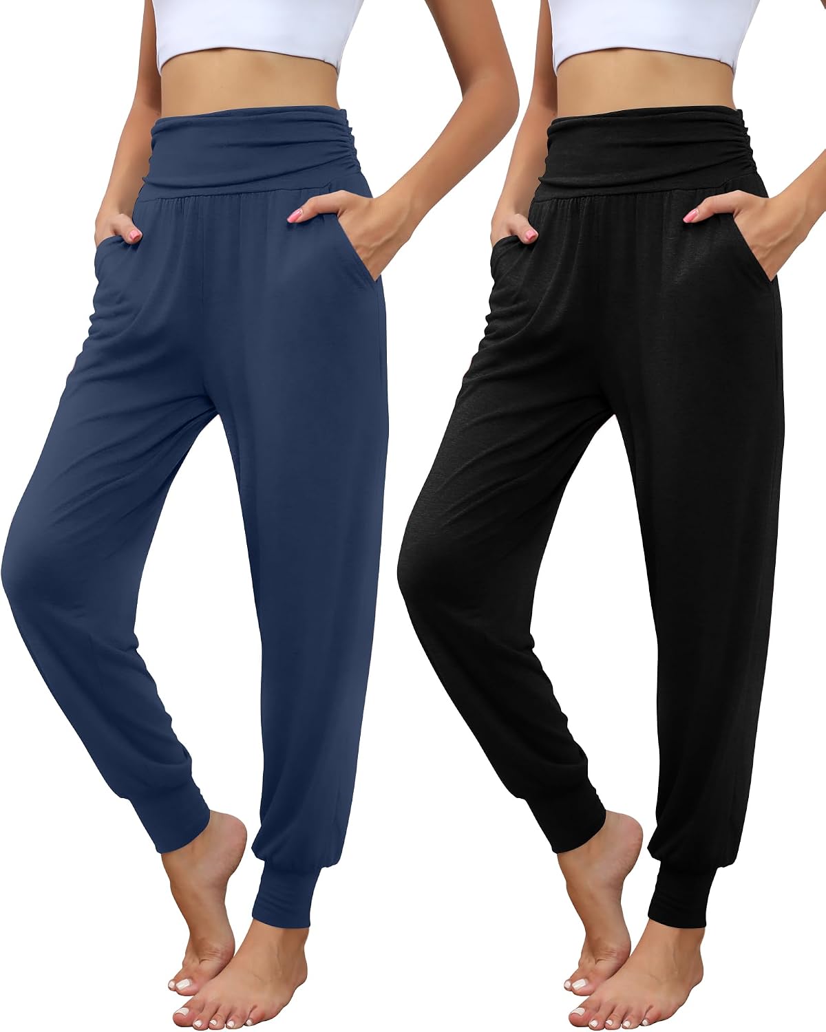 Locoowai 2 Pack Women's Yoga Sweatpants with Pockets