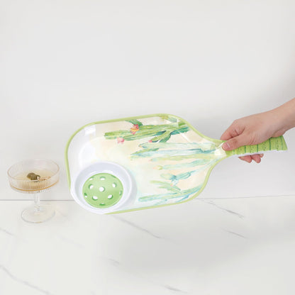 UPware Lovely Lemon Melamine Chip and Dip Snack Tray