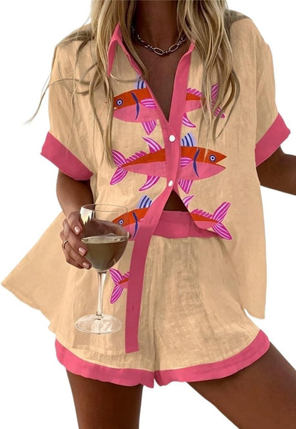 Women's Graffiti Graphic 2 Piece Outfits