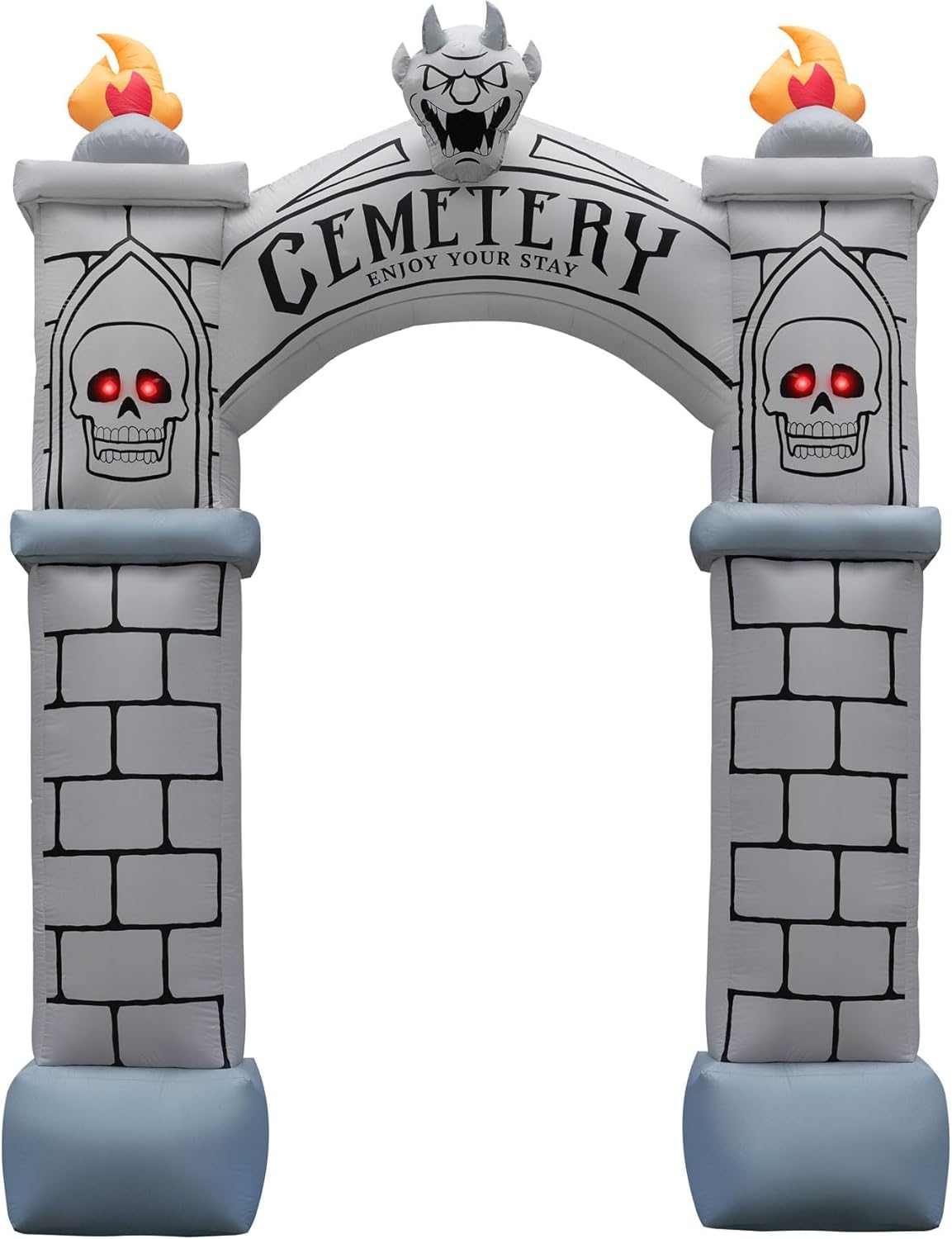 10FT Halloween Inflatable Frankenstein Archway, Halloween Monster Mouth Archway Built-in 6 LEDs for Halloween Inflatables Outdoor Decoration Blow up Frankenstein Arch for Party Haunted House