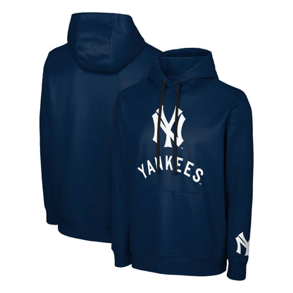 FOCO MLB Men's Official Cooperstown Primary Logo Wordmark Polyester Pullover Hoodie Sweatshirt