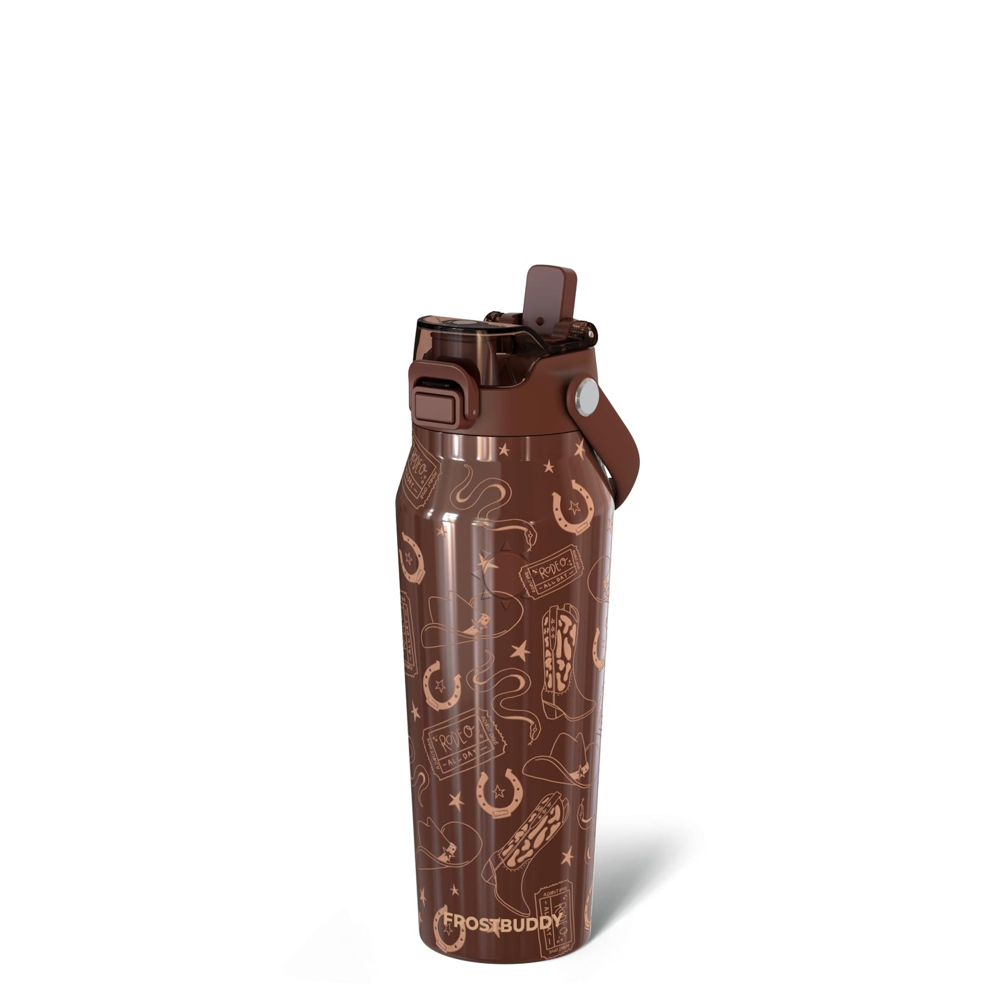 Frost Buddy 24oz Insulated Water Bottle - Straw & Chug Lid - Leak-Proof | Sip-or-chug dual lid | Ice-cold for 24+ hours | Cup-holder friendly