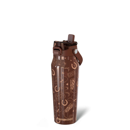 Frost Buddy 24oz Insulated Water Bottle - Straw & Chug Lid - Leak-Proof | Sip-or-chug dual lid | Ice-cold for 24+ hours | Cup-holder friendly
