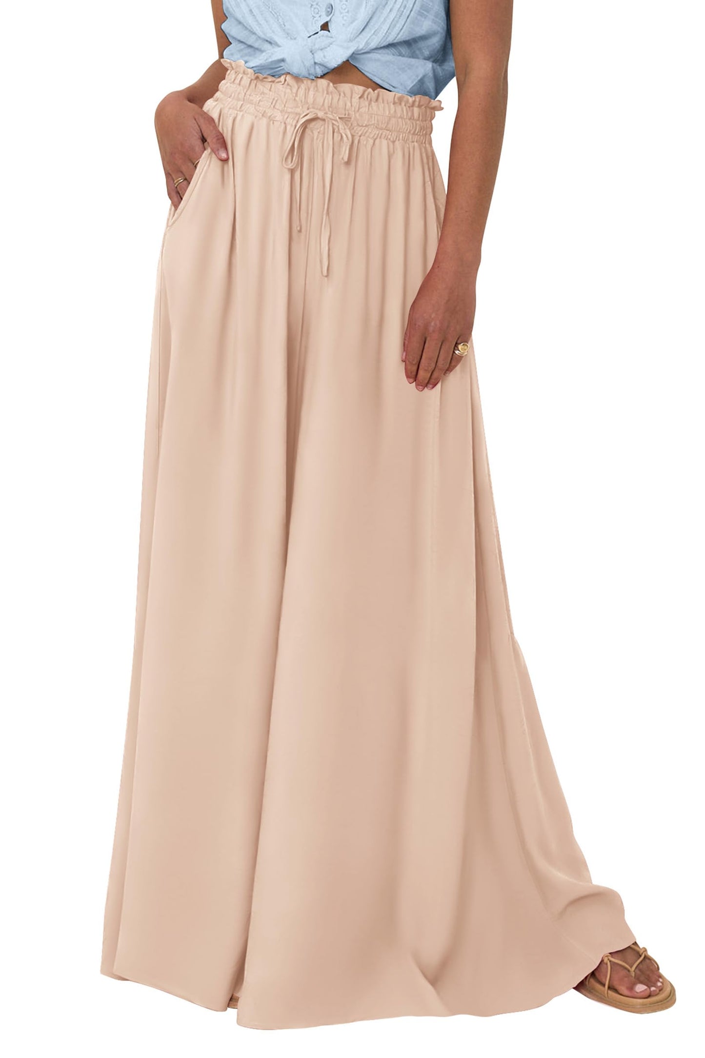 PRETTYGARDEN Summer Wide Leg Palazzo Pants