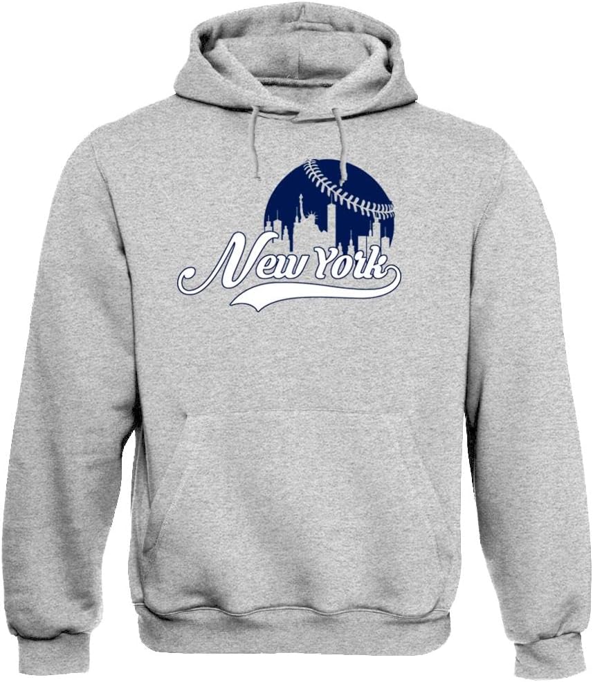 Xtreme Apparrel Cityscape Skyline Men's Hoodie Sweatshirt for Baseball Fans