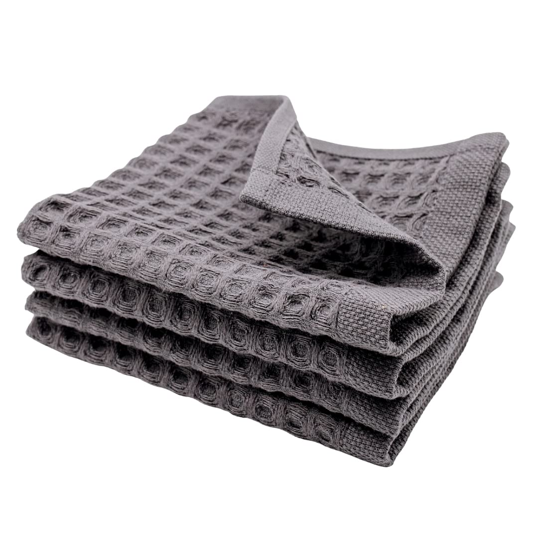 sea me at home Waffle Hand Towel – 100% Turkish Cotton, Quick-Dry, Soft and Absorbent Bathroom Towel (White)
