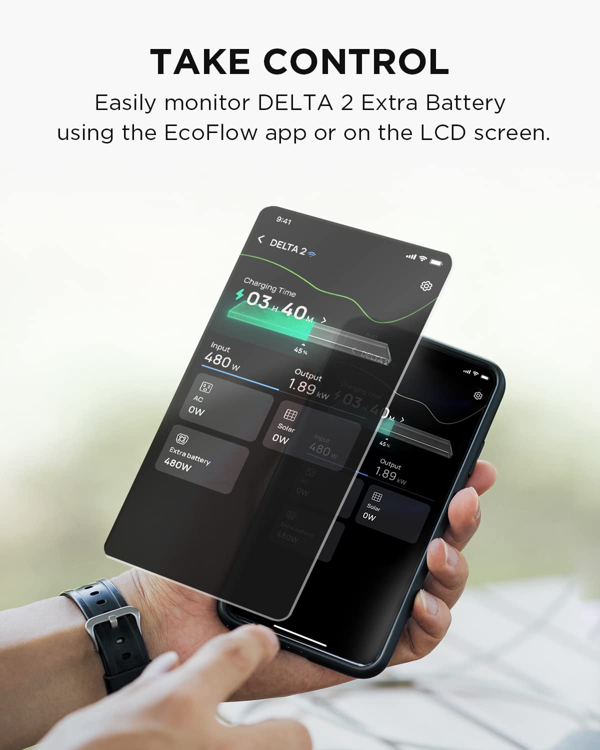 EF ECOFLOW Portable Power Station DELTA 3 Classic, 1024Wh LiFePO4 Battery, 1800W AC/100W USB-C Output, 1 Hr Fast Charge, Solar Generator for Home Backup, Camping & RVs (Solar Panel Optional)