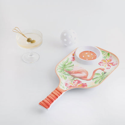 UPware Lovely Lemon Melamine Chip and Dip Snack Tray