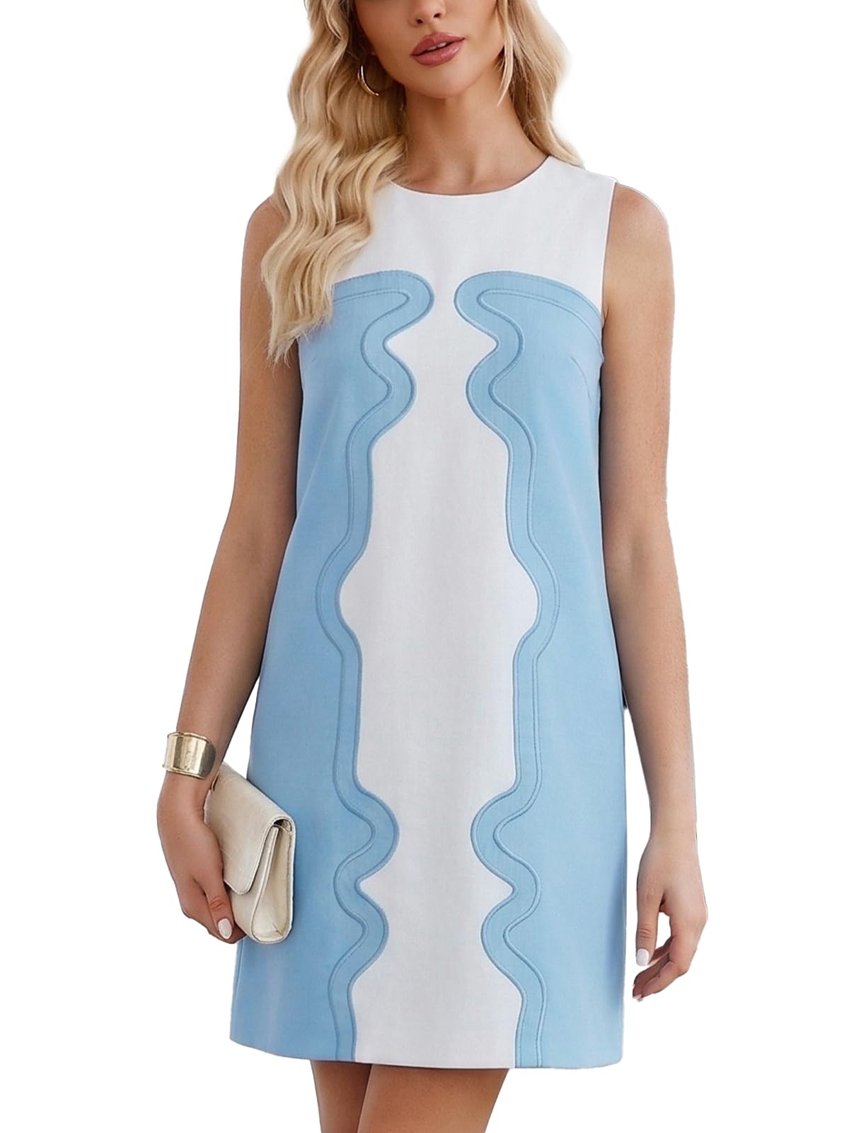 Ladyful Color Block Shift Dress