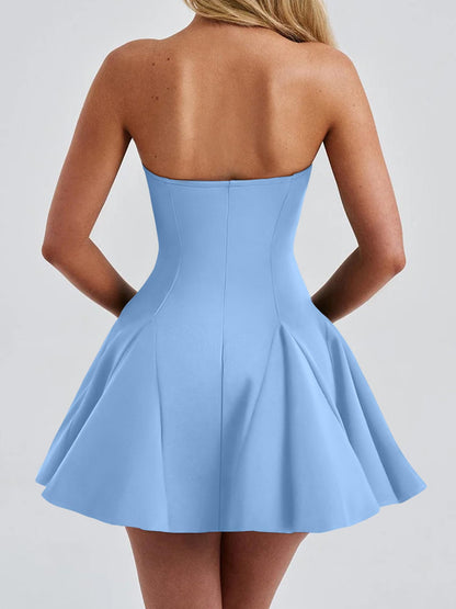 DAAWENXI Women's Strapless Mini Dress