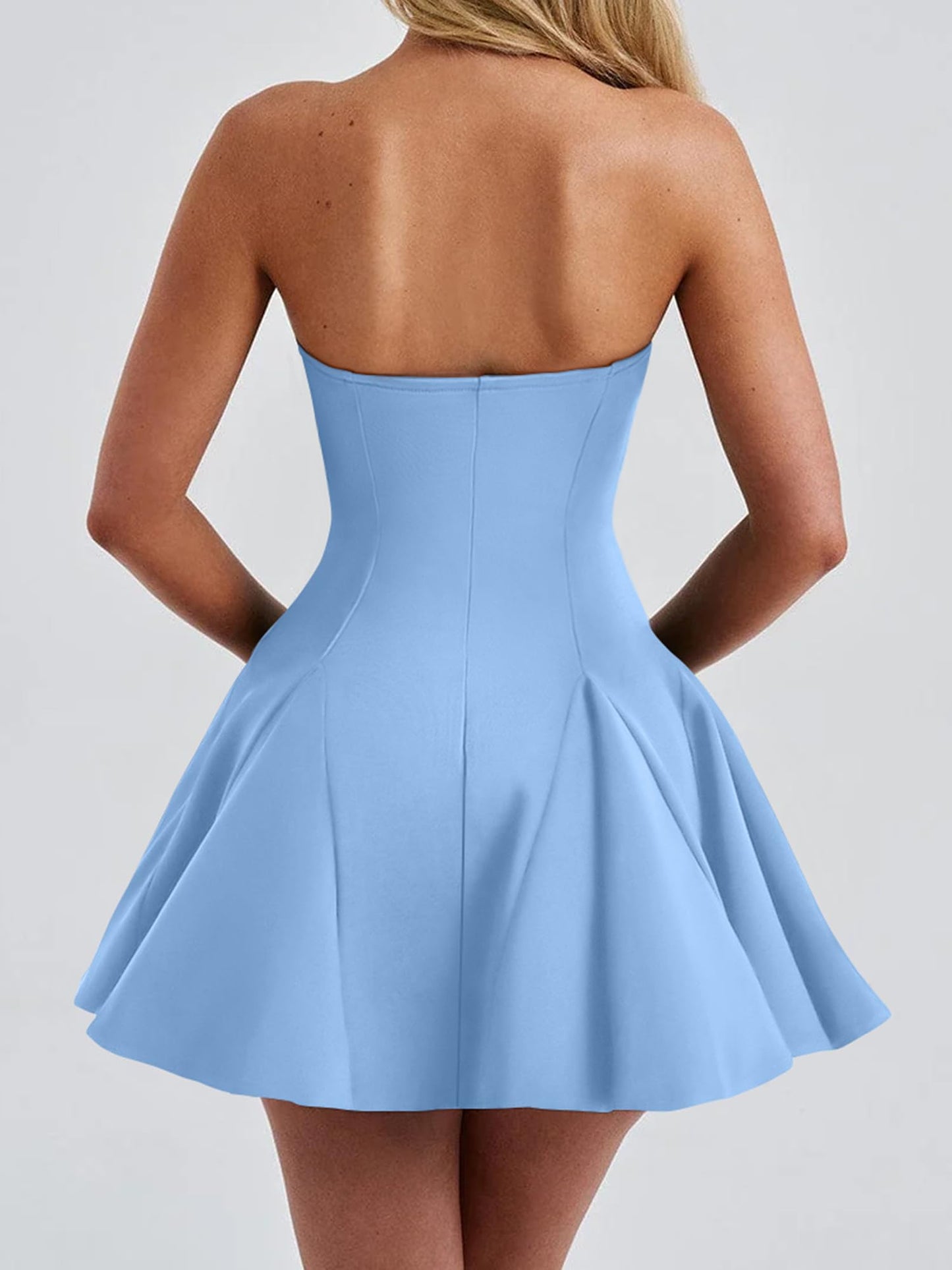 DAAWENXI Women's Strapless Mini Dress