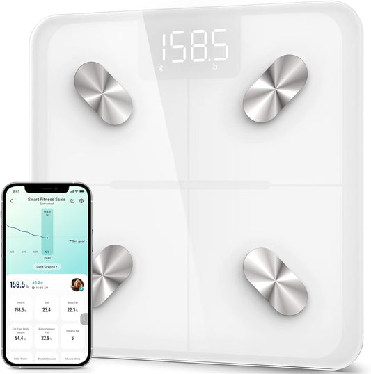 Etekcity Upgraded Smart Scale for Body Weight, FSA&HSA Eligible, Bathroom Digital Scale with BMI, Body Fat, Muscle Mass, 13 Metrics with a Large Display, Support Offline Mode and Apps Connection