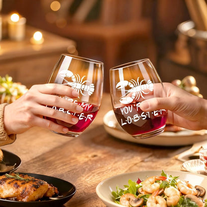 You're My Lobster Wine Glass