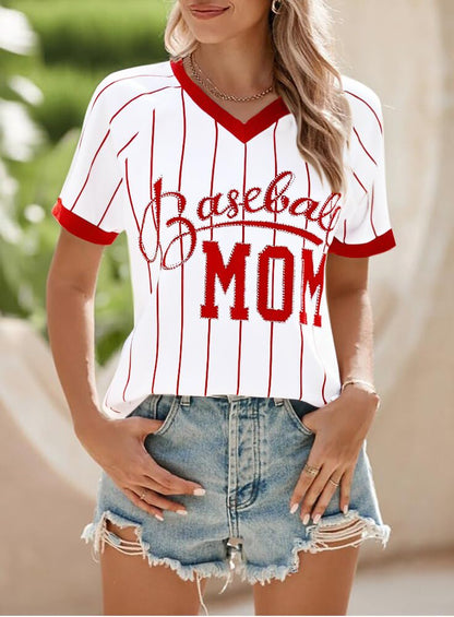 Baseball Shirt Women Baseball Mom Shirts Baseball Game Day Top