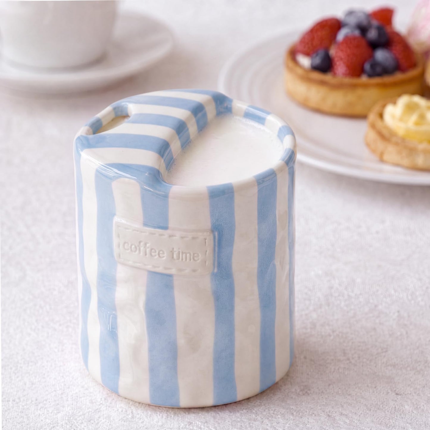 2 Pack Ceramic Mug with Sip Hole,