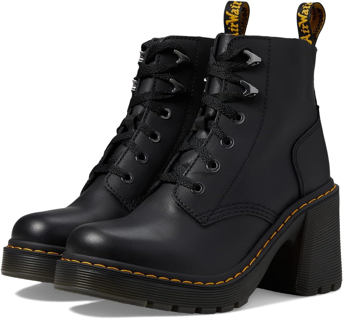 Dr. Martens Women's Jesy Leather Heeled Lace Up Boot