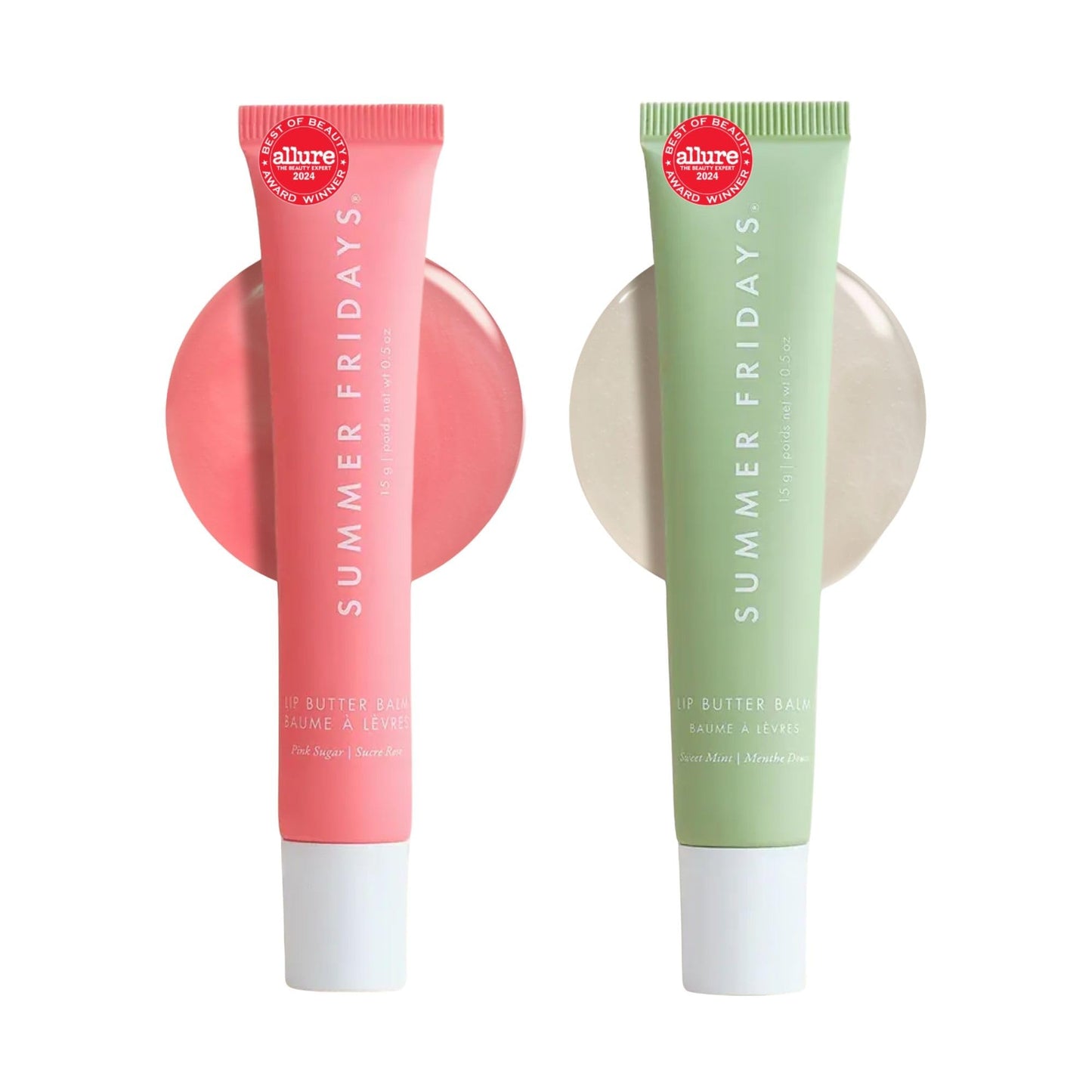 Summer Fridays Lip Butter Balm - Moisturizing Lip Gloss for Instant Shine + Sheer Color - With Nourishing Shea Butter - Everyday Makeup + Skin Care Summer Essentials - Vegan - Pink Sugar (.5 Oz)