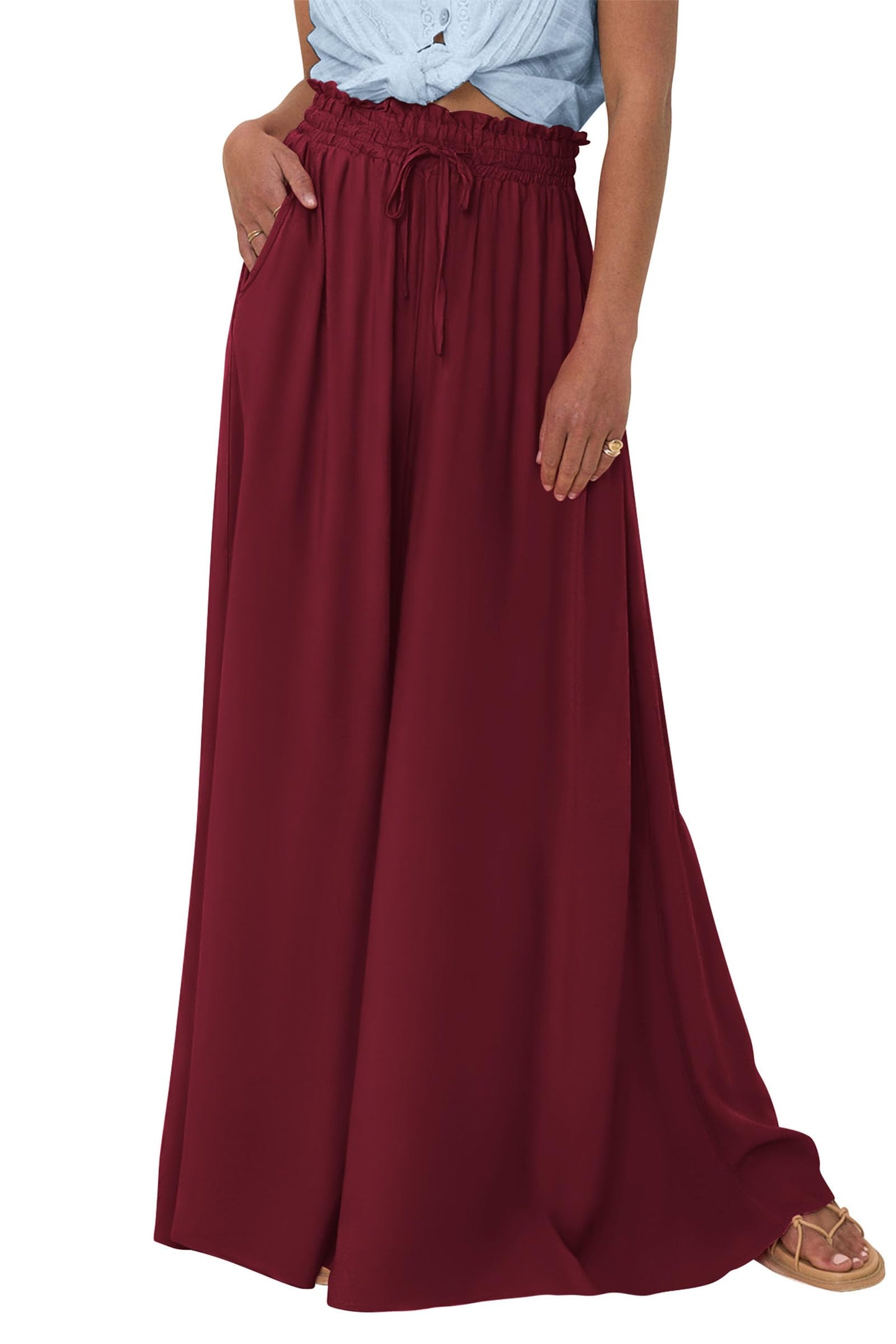 PRETTYGARDEN Summer Wide Leg Palazzo Pants