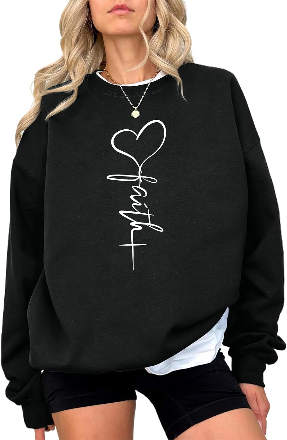 KIEKIECOO Faith Christian Sweatshirts
