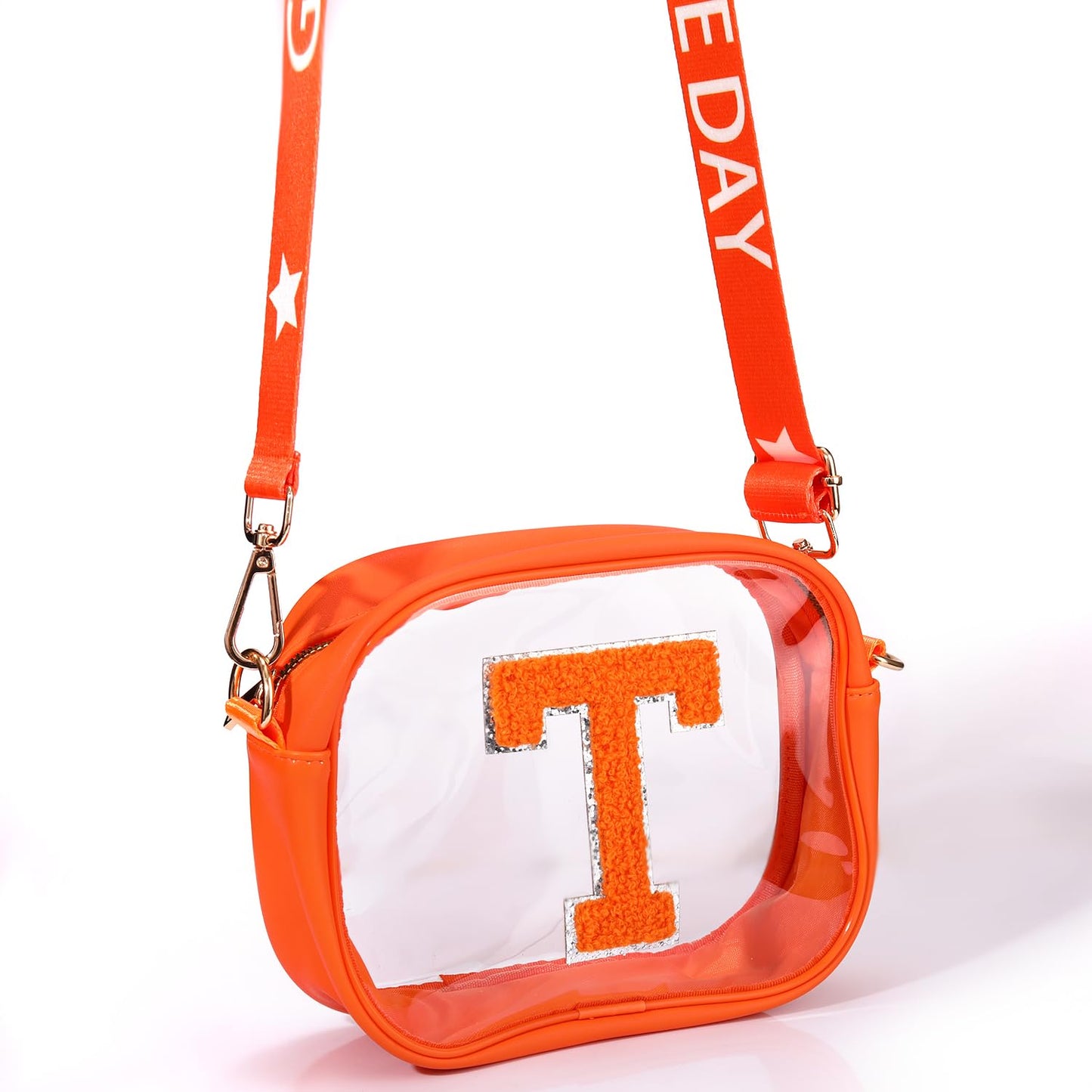 Game Day Clear Bag for Women Football Stadium Approved Clear Crossbody Purse Game Day Accessories Outfits
