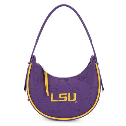 NCAA Crescent Shoulder Bag for Women, Half Moon Clutch Purses for Birthday/Graduation Gifts