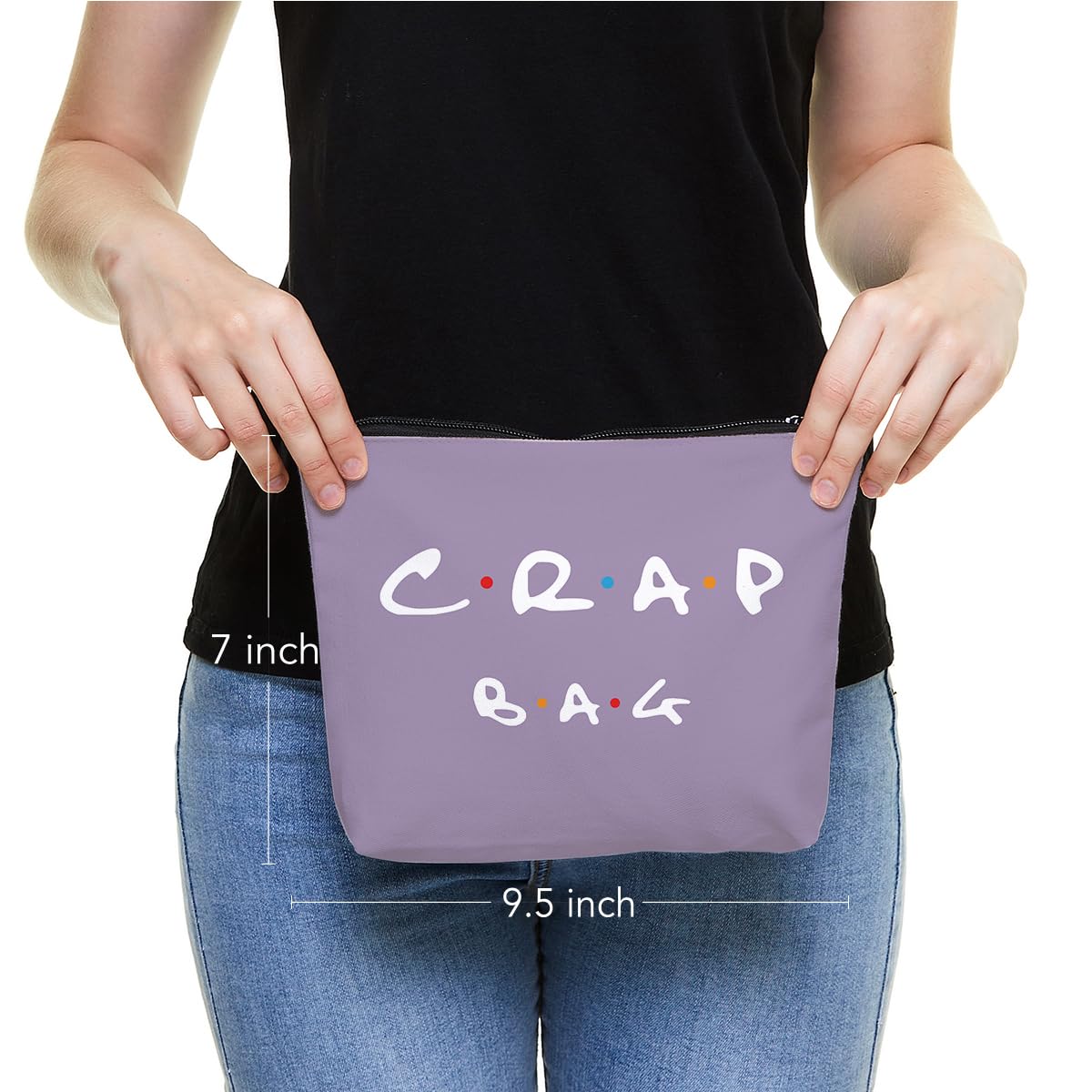 Funny gift Friend makeup bag, Best friend Cosmetic Bag, Friends Theme Natural Reusable Eco-Friendly Makeup Bag Gifts, for Women Men Best Friends Birthday Christmas Gift