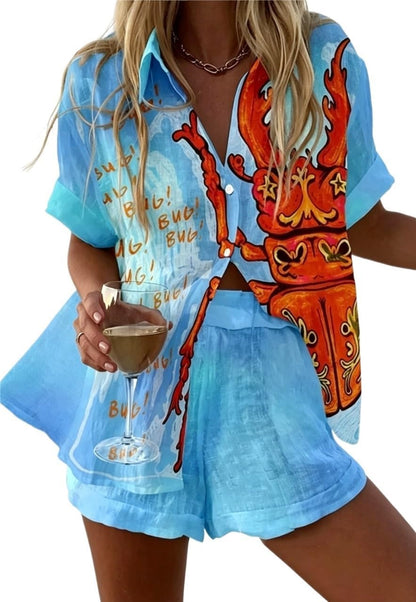 Women's Graffiti Graphic 2 Piece Outfits