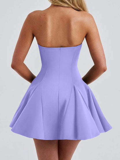DAAWENXI Women's Strapless Mini Dress
