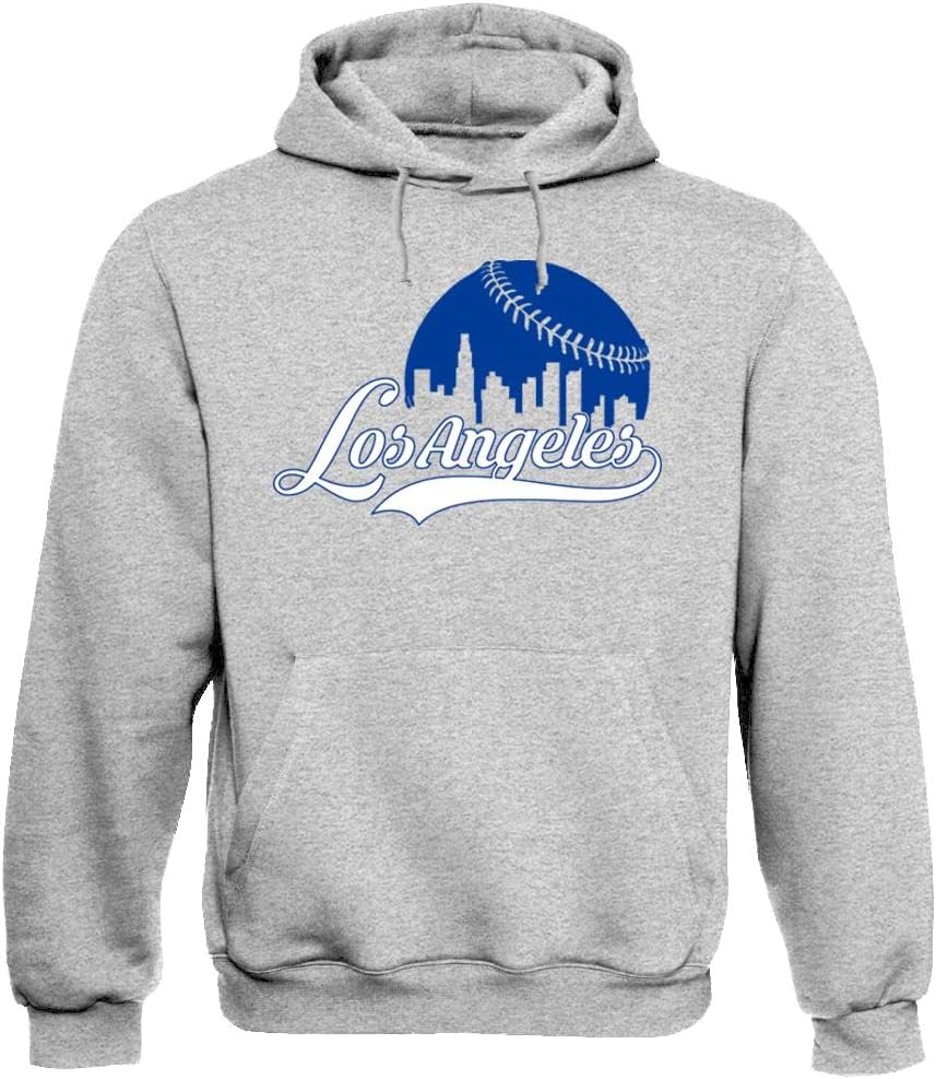 Xtreme Apparrel Cityscape Skyline Men's Hoodie Sweatshirt for Baseball Fans