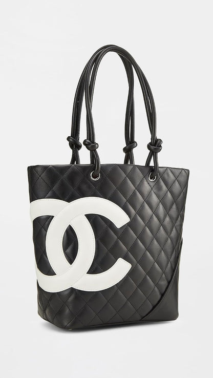 WHAT GOES AROUND COMES AROUND Women's Pre-Loved Chanel Calfskin Cambon Small Tote Bag