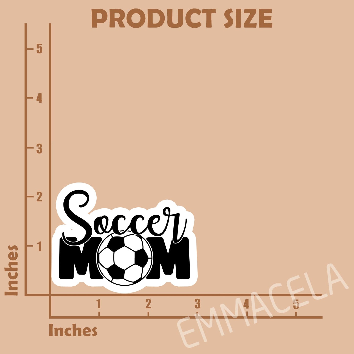 (3PCS) Soccer Mom Sticker - Waterproof Vinyl Decal for Books, Laptops, Tumblers, Water Bottles, Scrapbooks - Sport Stickers Gift for Mom, Mama - 3 x 2.3 Inch.