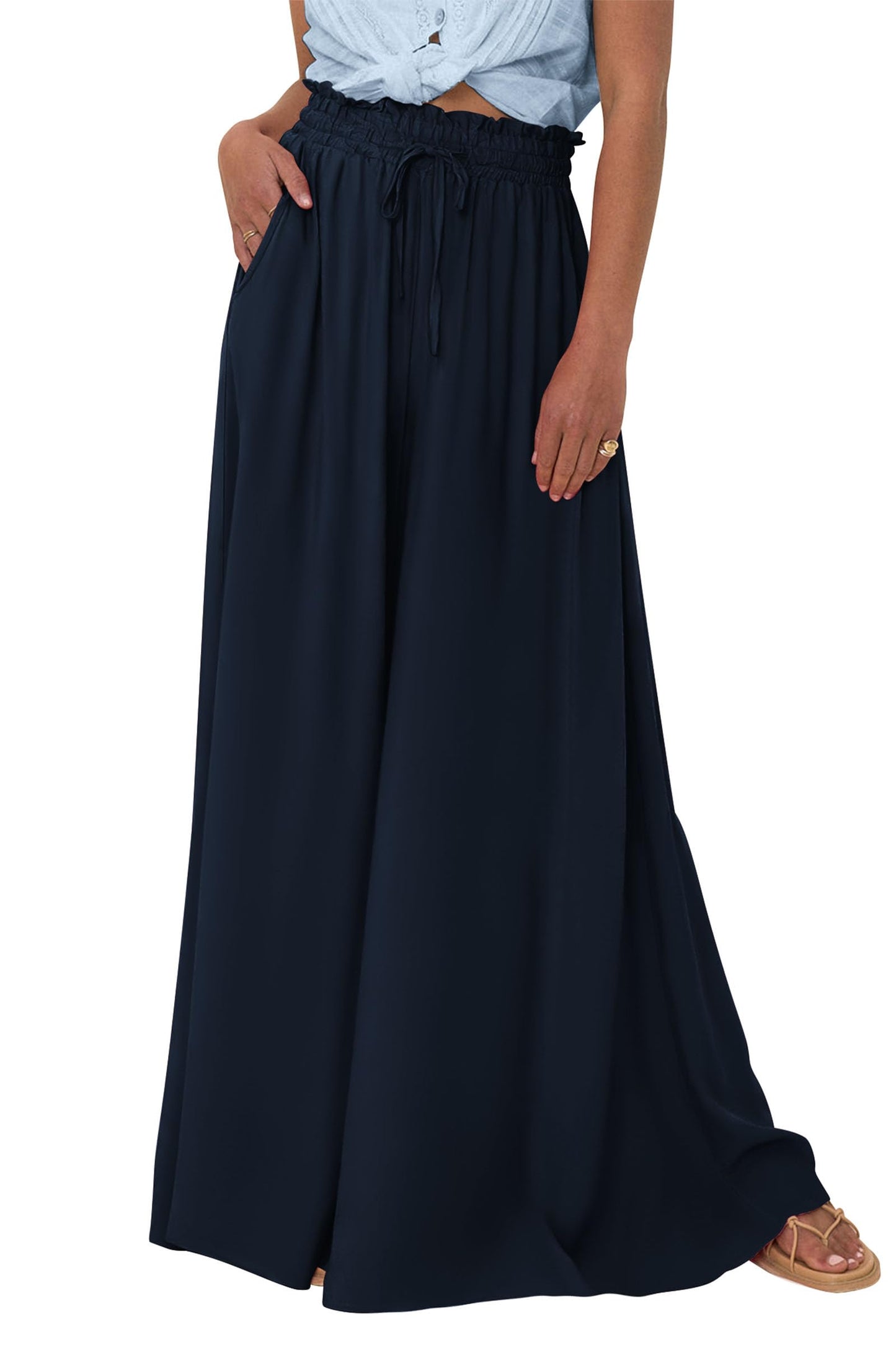 PRETTYGARDEN Summer Wide Leg Palazzo Pants