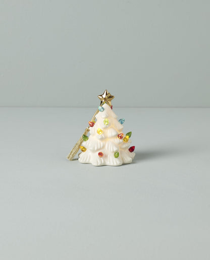 Lenox 893624 Treasured Traditions Holiday Red Bulbs Lit Tree, Christmas Decor