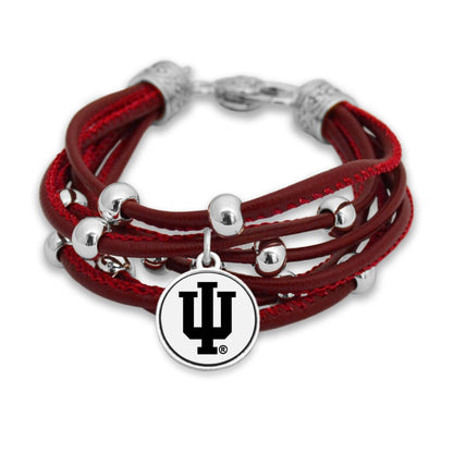 FTH Leather Cord Bracelet Silver Beads 7.5 Inch Officially Licensed