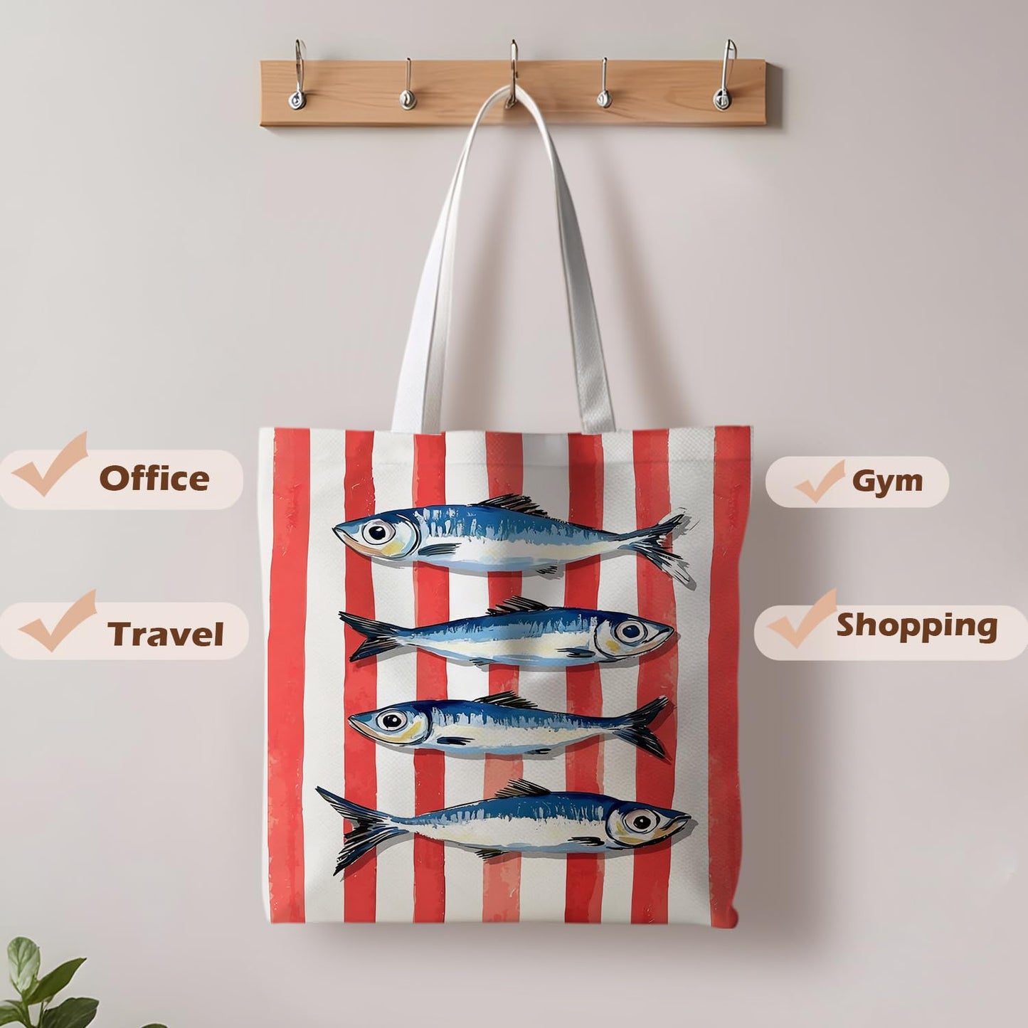 Striped series canvas bags