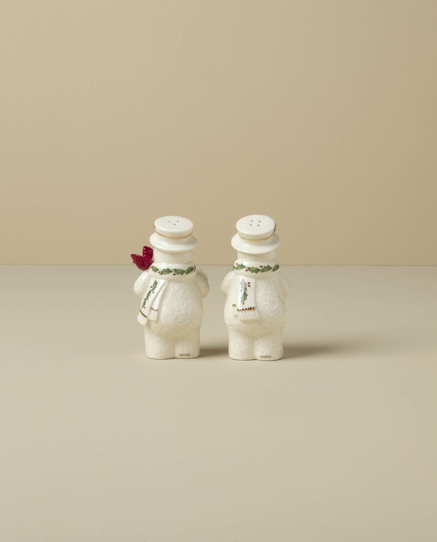 Lenox Figurine, Happy Holly Days North Pole Snowman Light-Up Figurine, Christmas Decorations, Christmas Decor Indoor, Snowman Design (Ivory, 1 Piece, 7.75-Inch Height) 2 AAA Batteries Not Included