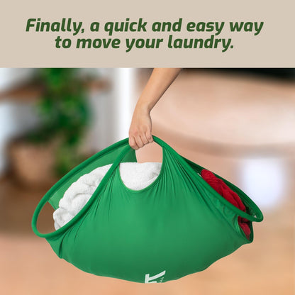 Laundry Turtle Collapsible Laundry Basket | Revolutionary Foldable Laundry Hamper | Innovative Laundry Basket for Dirty Clothes Washing & Dryer Removal Portable Laundry Grabber (Aqua, Large)