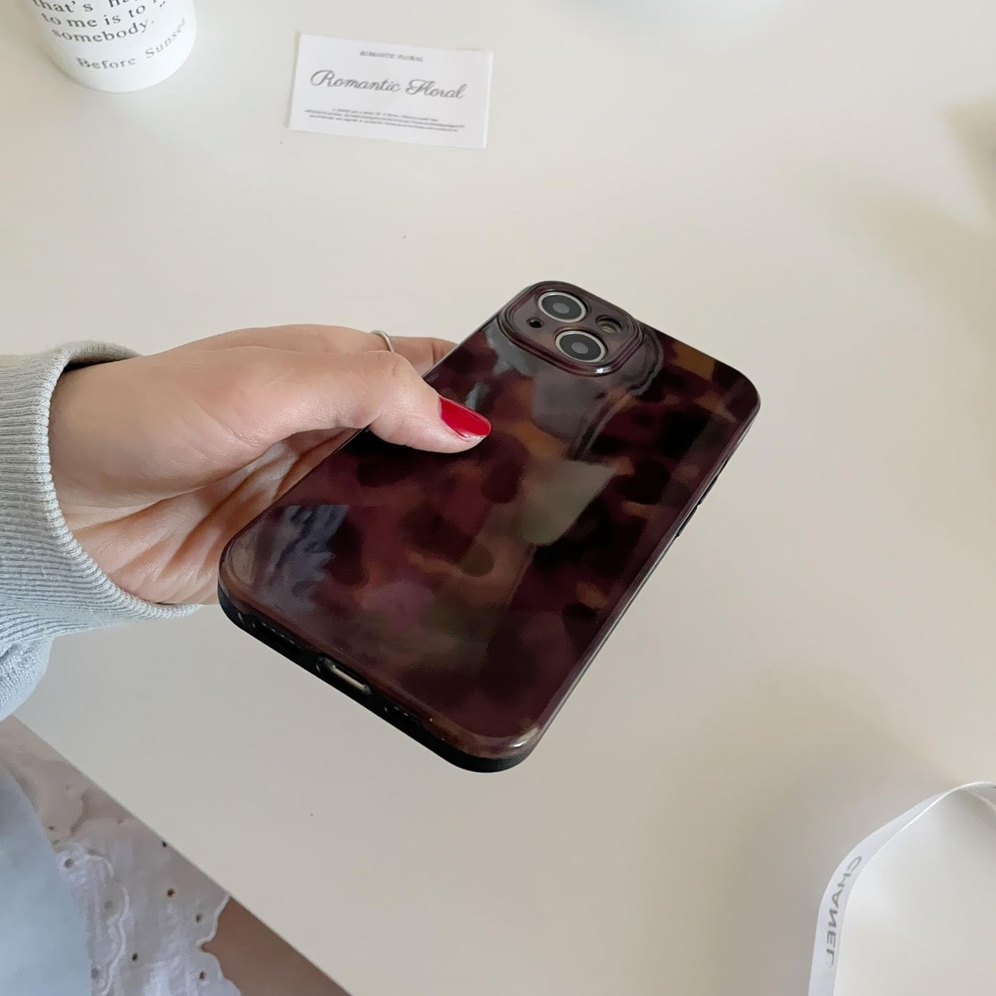 Aesthetic Tortoise Shell Phone Case for iPhone 17 Pro 6.3in,Retro Cool Girl Leopard Print Brown Amber Trendy Full Camera Protective Cover for iPhone 17pro 6.3"