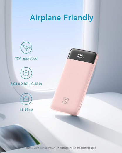 charmast Portable Charger Built-in Cables, 20000mAh Power Bank 6-Output