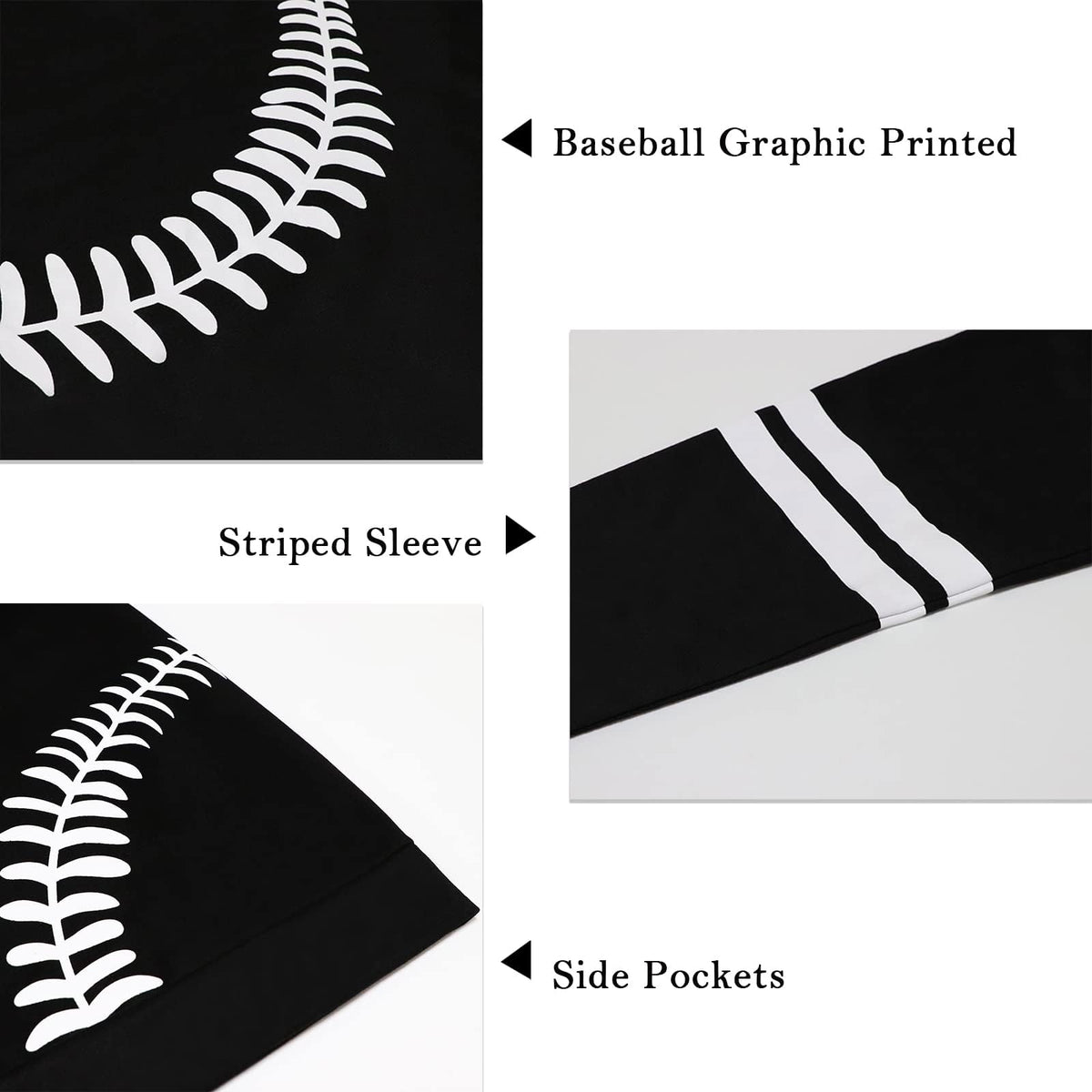 Womens Baseball Hoodie Casual Long Sleeve Baseball Mom Sweatshirt