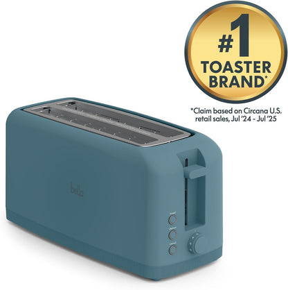 bella 2 Slice Slim Toaster, Fits-anywhere™ Kitchenware, 6 Setting Shade Control with Reheat & Cancel Buttons, Fits sourdough, 10” Long Slot, Anti Jam & Auto Shutoff, 900 Watt, Blossom